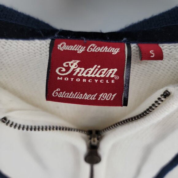 🏍️ Indian Motorcycle Hooded Zip Cardigan – Size S – Very Good Condition 🏍️ - Picture 5 of 13
